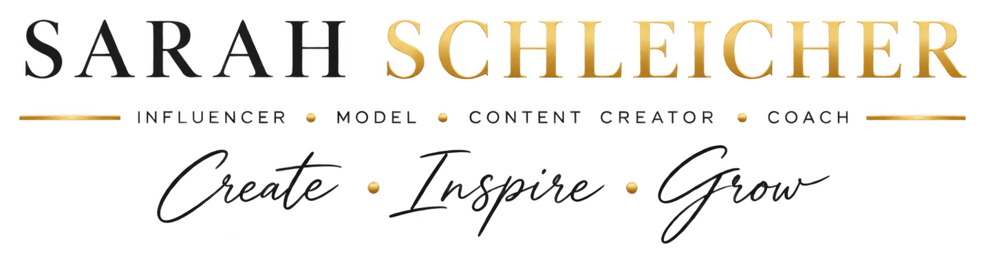 Sarah Schleicher — Influencer, Model, Content Creator, Coach